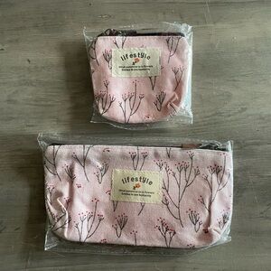 Lifestyle Pink Floral Pouch Set